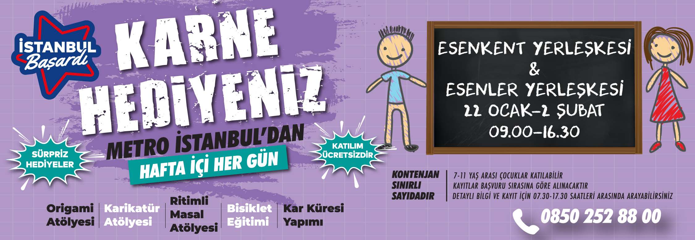 İstanbullu Çocukların Karne Hediyesi Metro İstanbul’dan