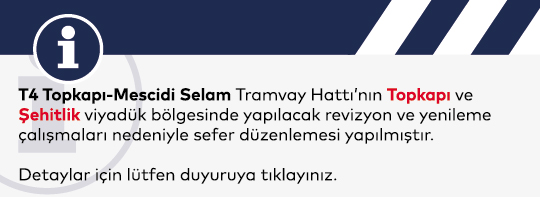 T4 Topkapı-Mescidi Selam Tramvay Hattı'nda Bakım Çalışması