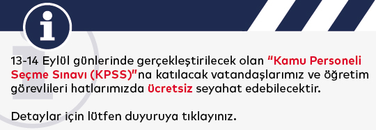 Kamu Personeli Seçme Sınavına Ücretsiz Seyahat Kararı