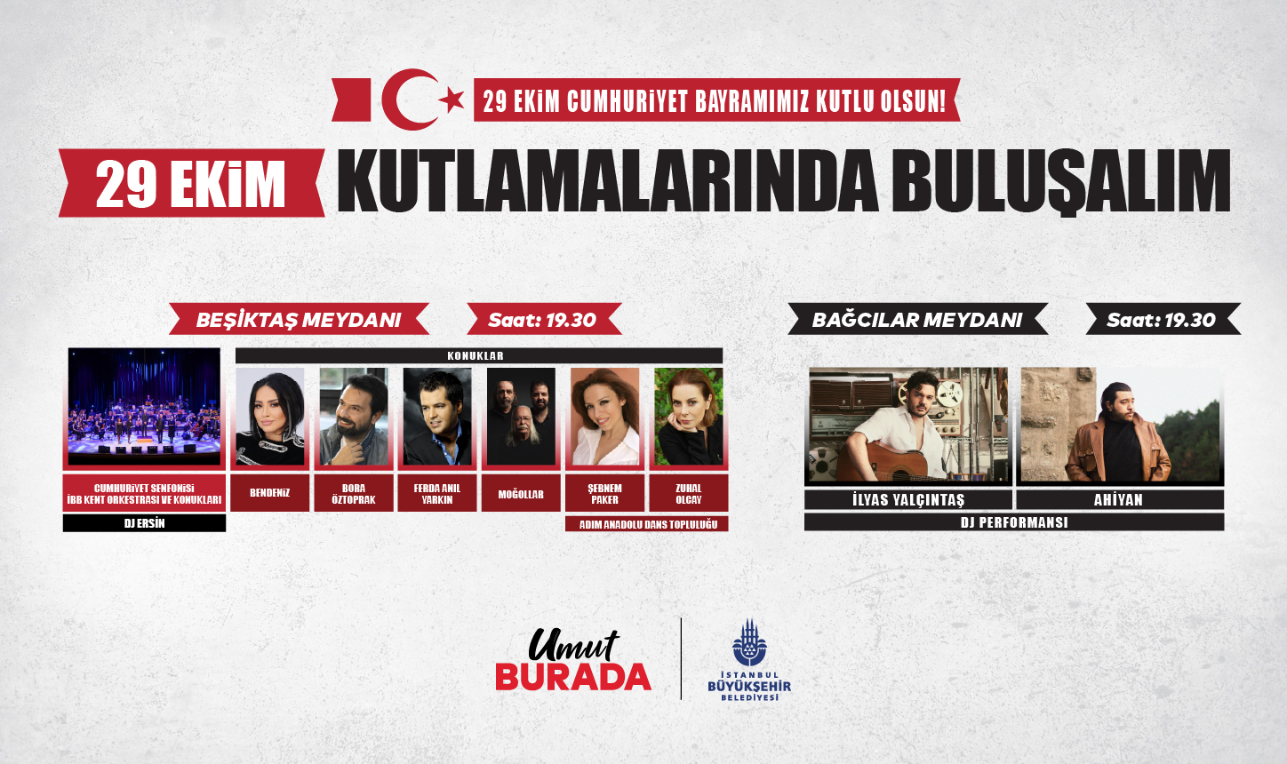 29 Ekim Cumhuriyet Bayramı Coşkusunu Beşiktaş ve Bağcılar’da Birlikte Yaşıyoruz