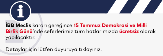 15 Temmuz'da Toplu Ulaşım Ücretsiz