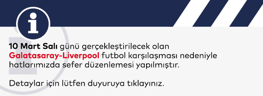 Maç Nedeniyle Sefer Değişikliği