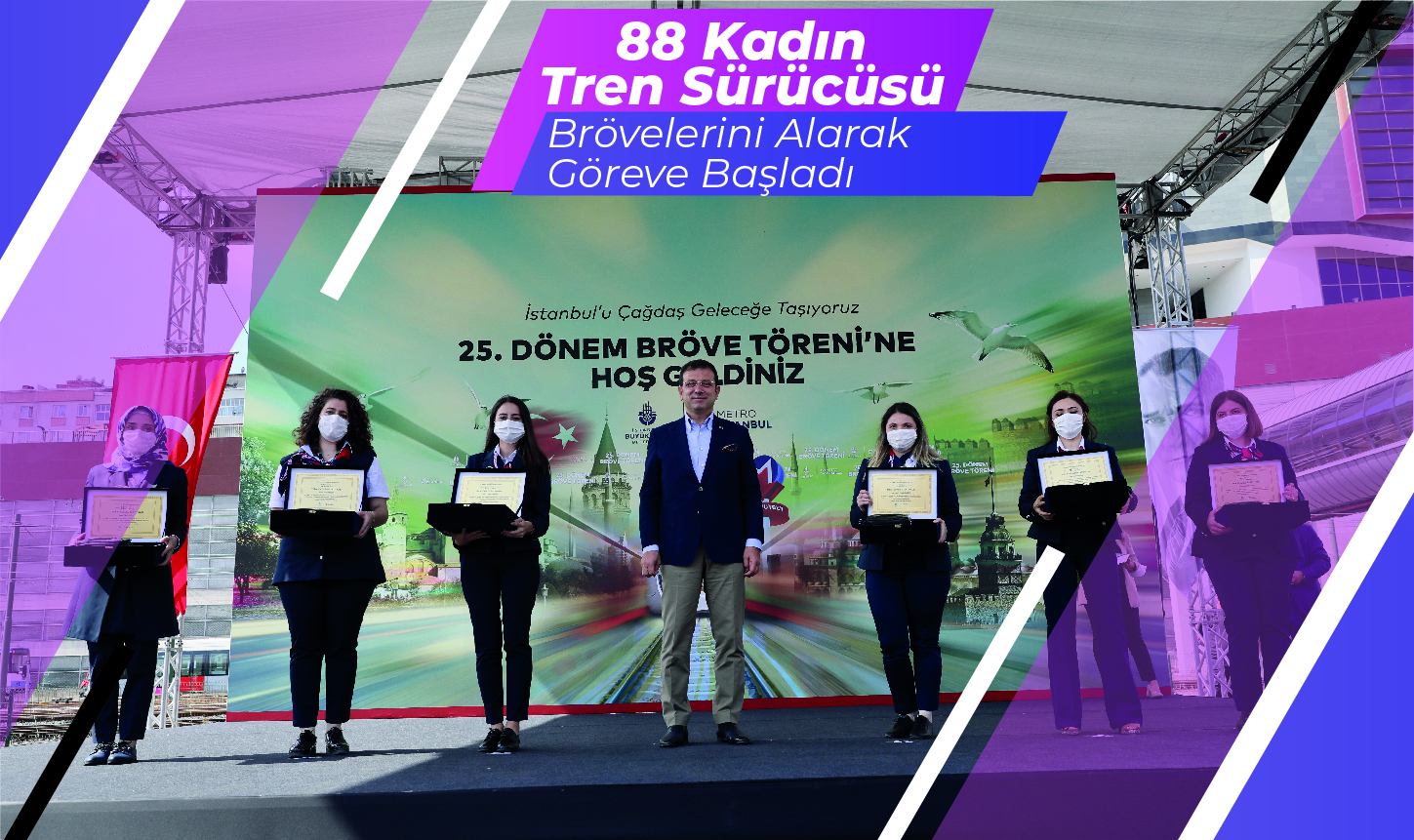 88 Kadın Tren Sürücüsü Brövelerini Alarak Göreve Başladı