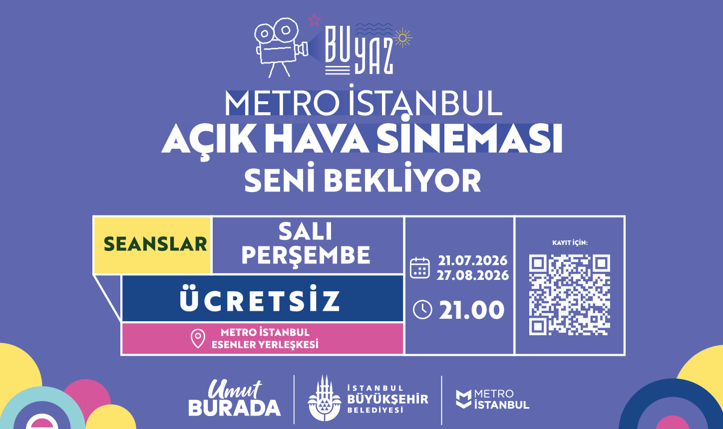 Metro İstanbul Açık Hava Sinema Günleri 21 Temmuz'da Başlıyor